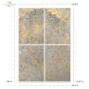 Papier decoupage morwowy FPA1010, Seria Inspired by Klimt, zloto, dekoracyjne wzory, kamienie szlachetne, mozaiki, motywy secesyjne * Mulberry decoupage paper FPA1010, gold, decorative patterns, gemstones, mosaics, Art Nouveau motifs *Papel de decoupage M